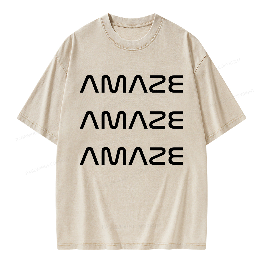 Pagewings Amaze Unisex Washed T-shirt