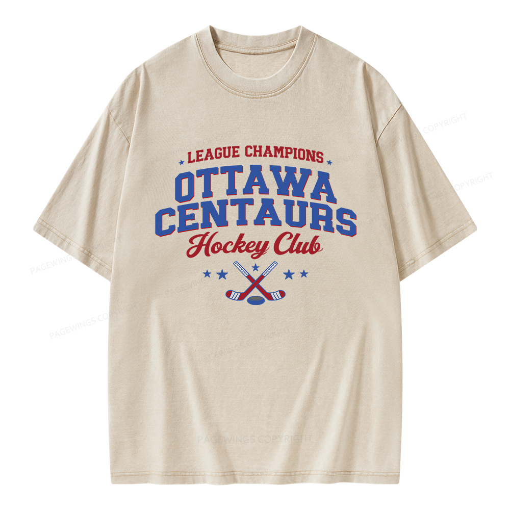 Pagewings Hockey Romance Unisex Washed T-shirt