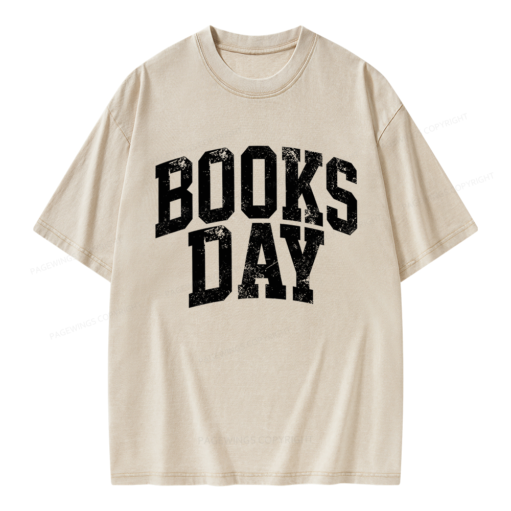 Pagewings Books Day Unisex Washed T-shirt