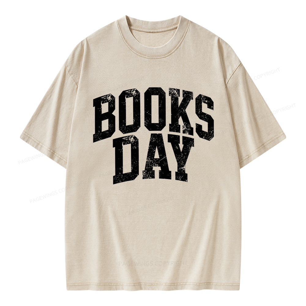 Pagewings Books Day Unisex Washed T-shirt