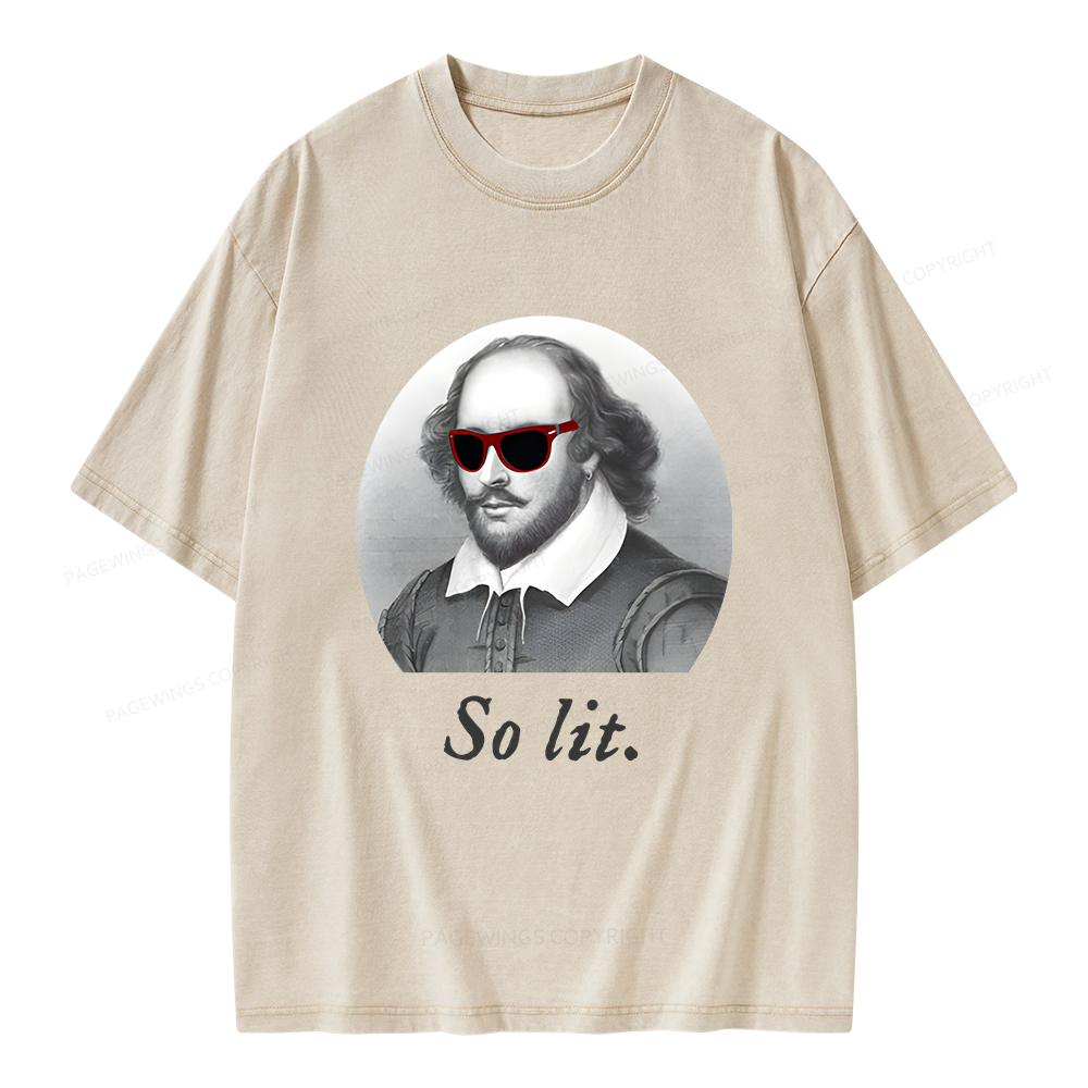 Pagewings So Lit  Unisex Washed T-shirt