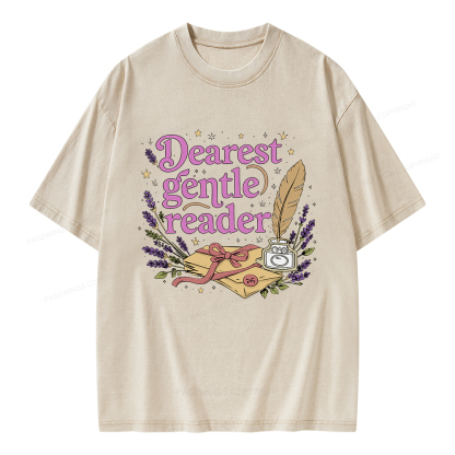 Pagewings Dearest Gentle Reader Unisex Washed T-shirt