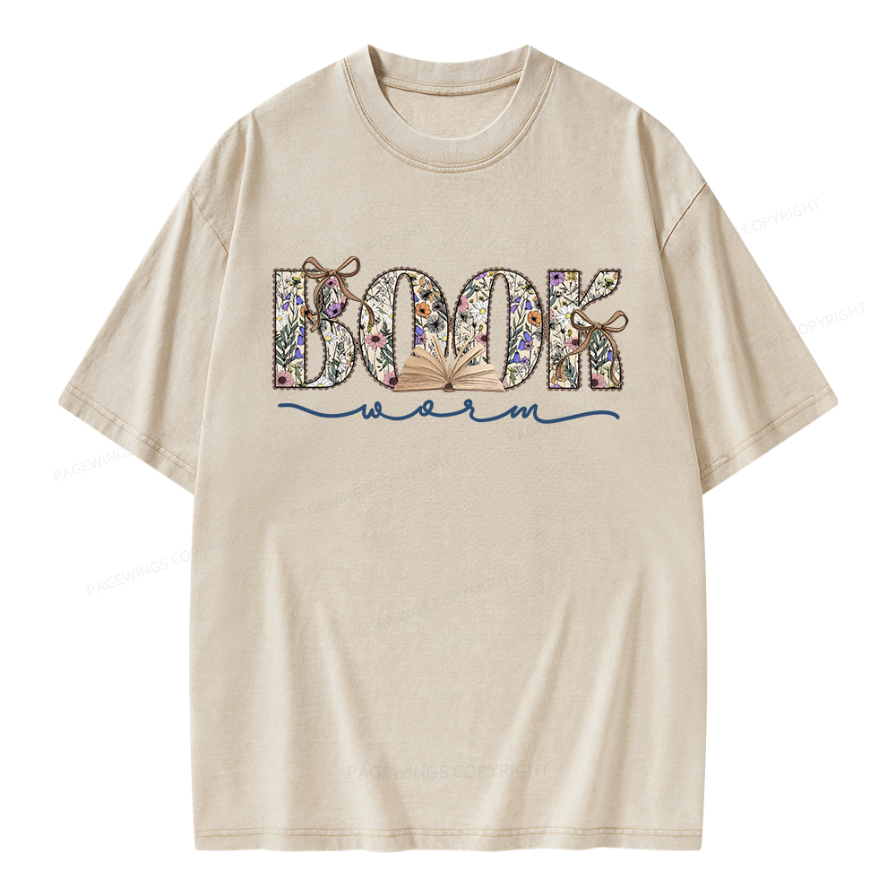 Pagewings Bookworm Unisex Washed T-shirt