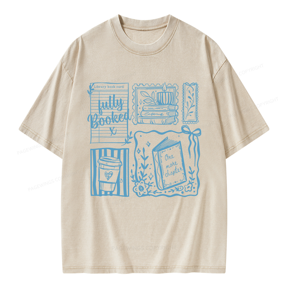 Pagewings Just one more chapter Unisex Washed T-shirt