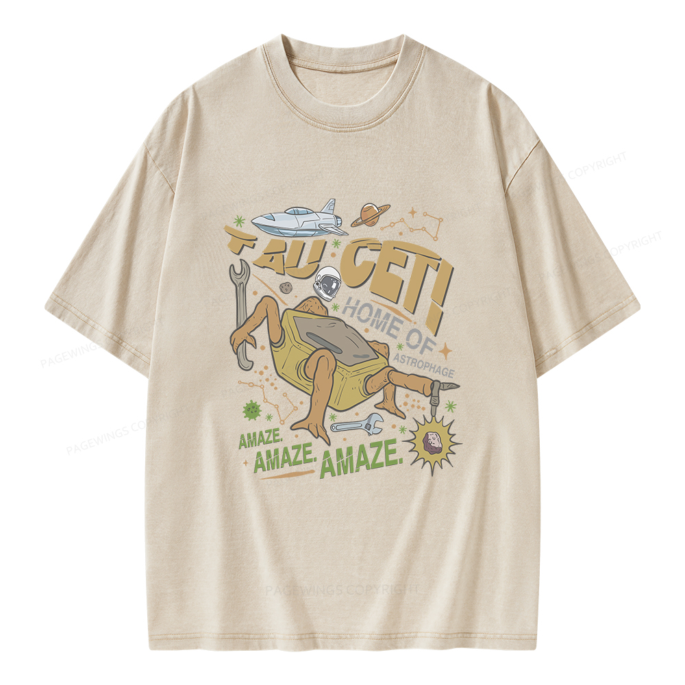 Pagewings Rocky Bookish Unisex Washed T-shirt