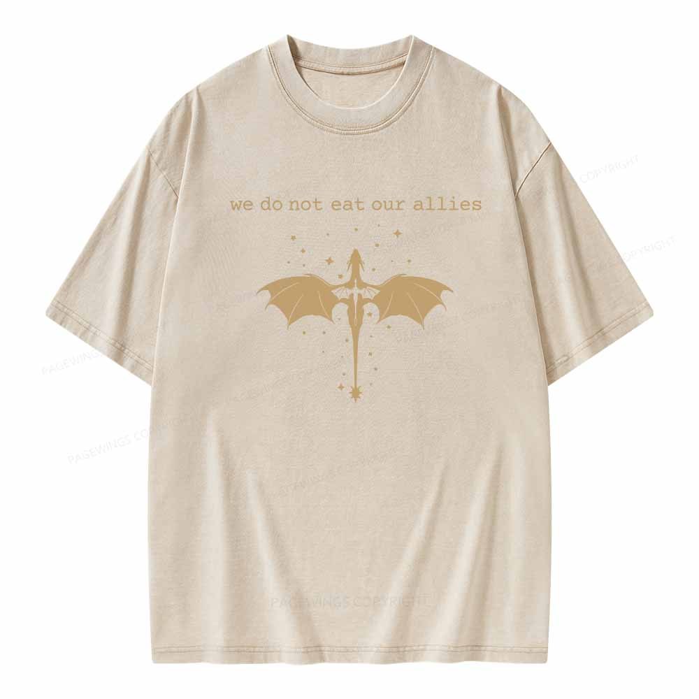Pagewings We Do Not Eat Our Allies Unisex Washed T-shirt