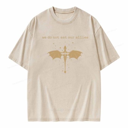 Pagewings We Do Not Eat Our Allies Unisex Washed T-shirt