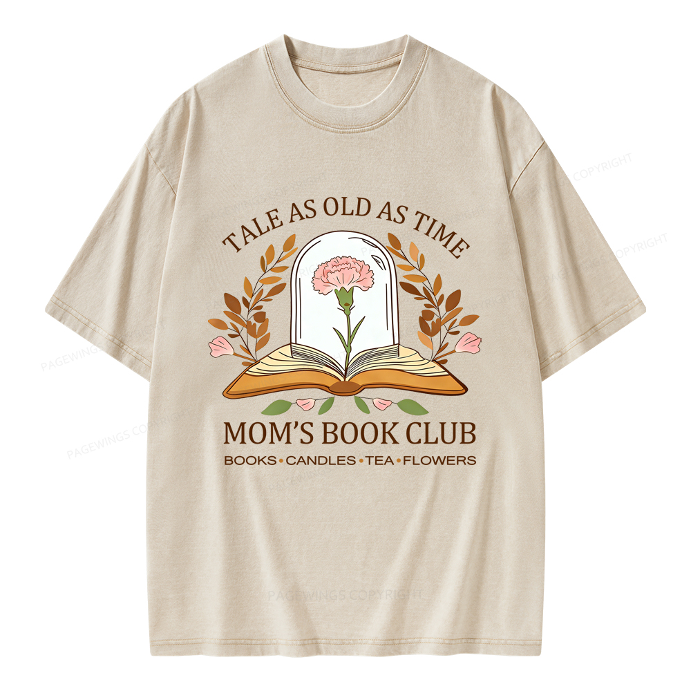 Pagewings Mom's Book Club Unisex Washed T-shirt