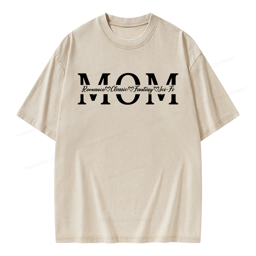 Pagewings Personalized Mom Unisex Washed T-shirt