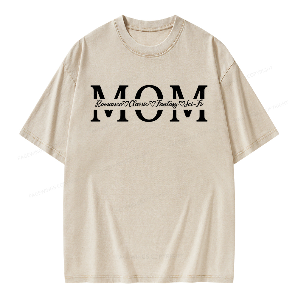 Pagewings Personalized Mom Unisex Washed T-shirt