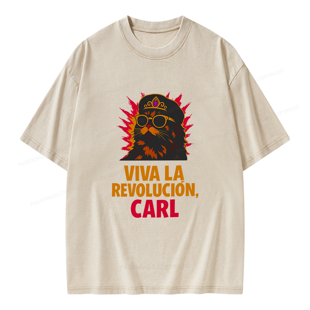 Pagewings Viva La Revolucion Unisex Washed T-shirt