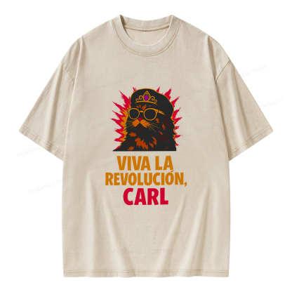 Pagewings Viva La Revolucion Unisex Washed T-shirt