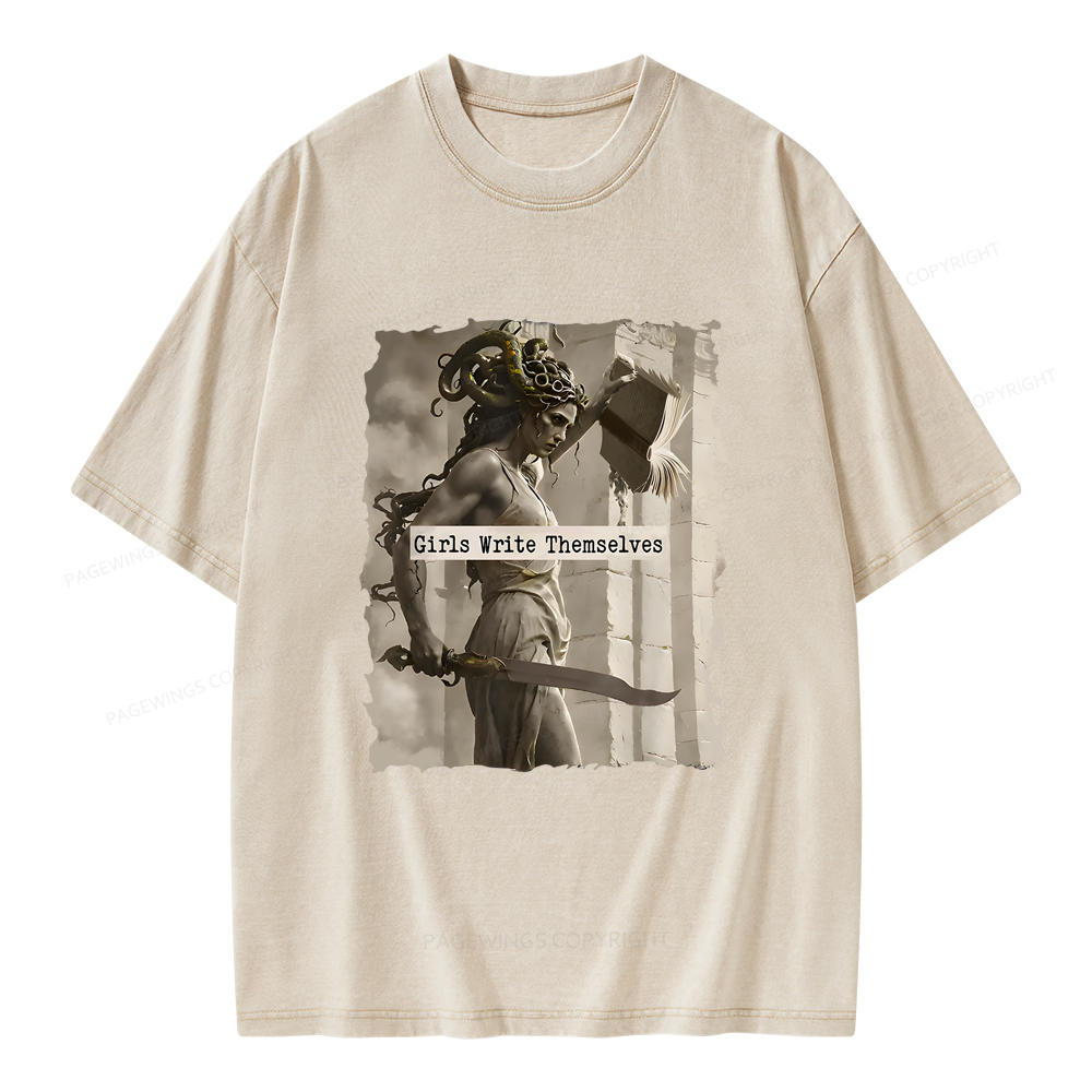 Pagewings Girls Will Be Girls Unisex Washed T-shirt