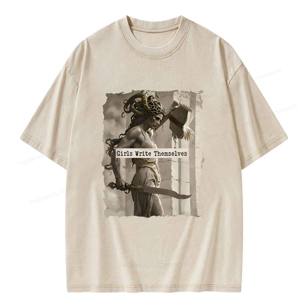 Pagewings Girls Will Be Girls Unisex Washed T-shirt