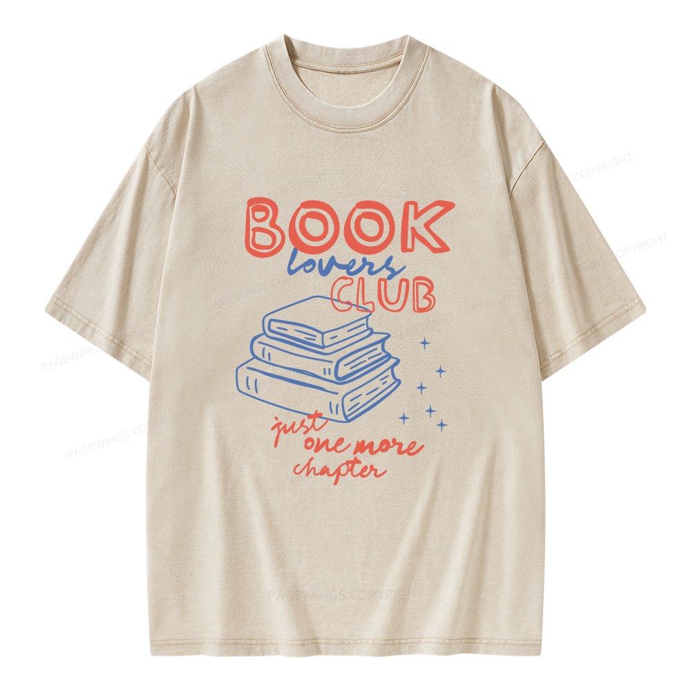 Pagewings Book Lovers Club Unisex Washed T-shirt