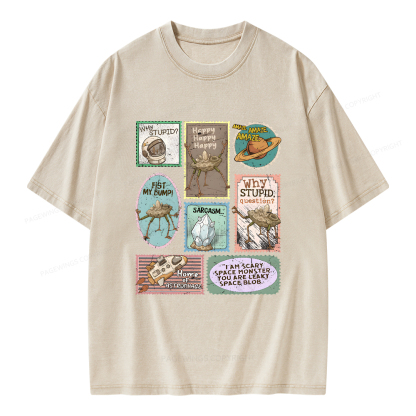 Pagewings Amaze Retro Sci-Fi Unisex Washed T-shirt