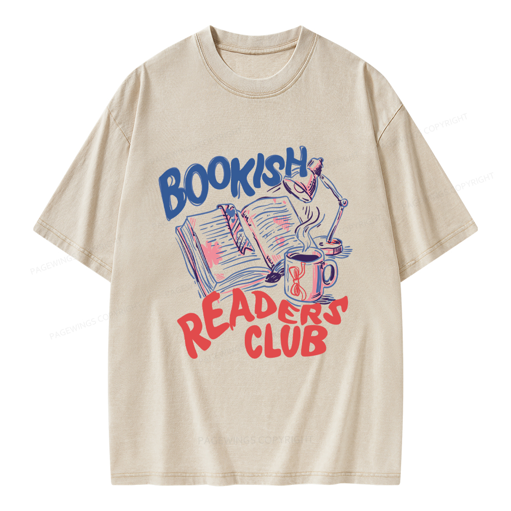 Pagewings Bookish Readers Club Unisex Washed T-shirt