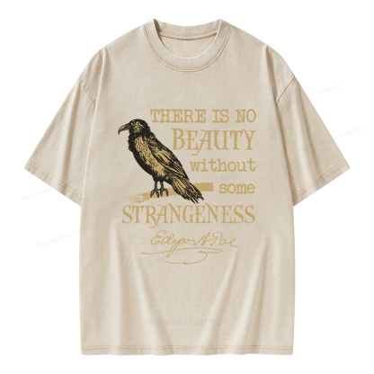 Pagewings No Beauty Without Some Strangeness Unisex Washed T-shirt