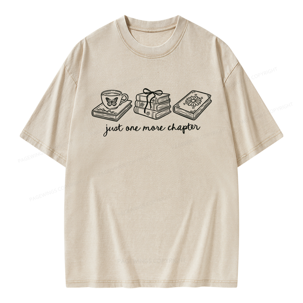 Pagewings Just One More Chapter Unisex Washed T-shirt