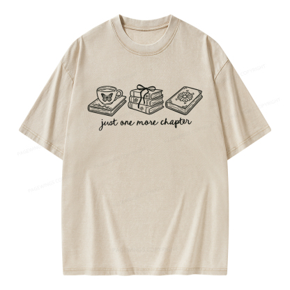 Pagewings Just One More Chapter Unisex Washed T-shirt