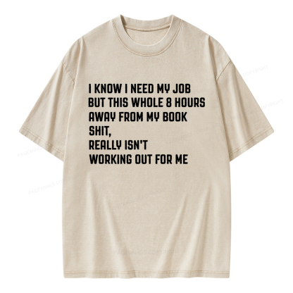 Pagewings Funny Book Lover Unisex Washed T-shirt