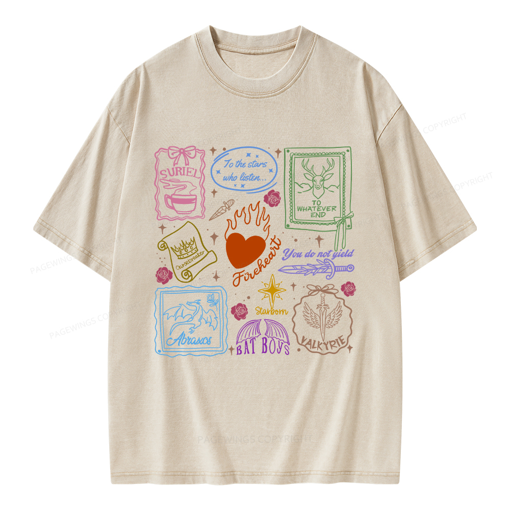 Pagewings Fireheart Unisex Washed T-shirt