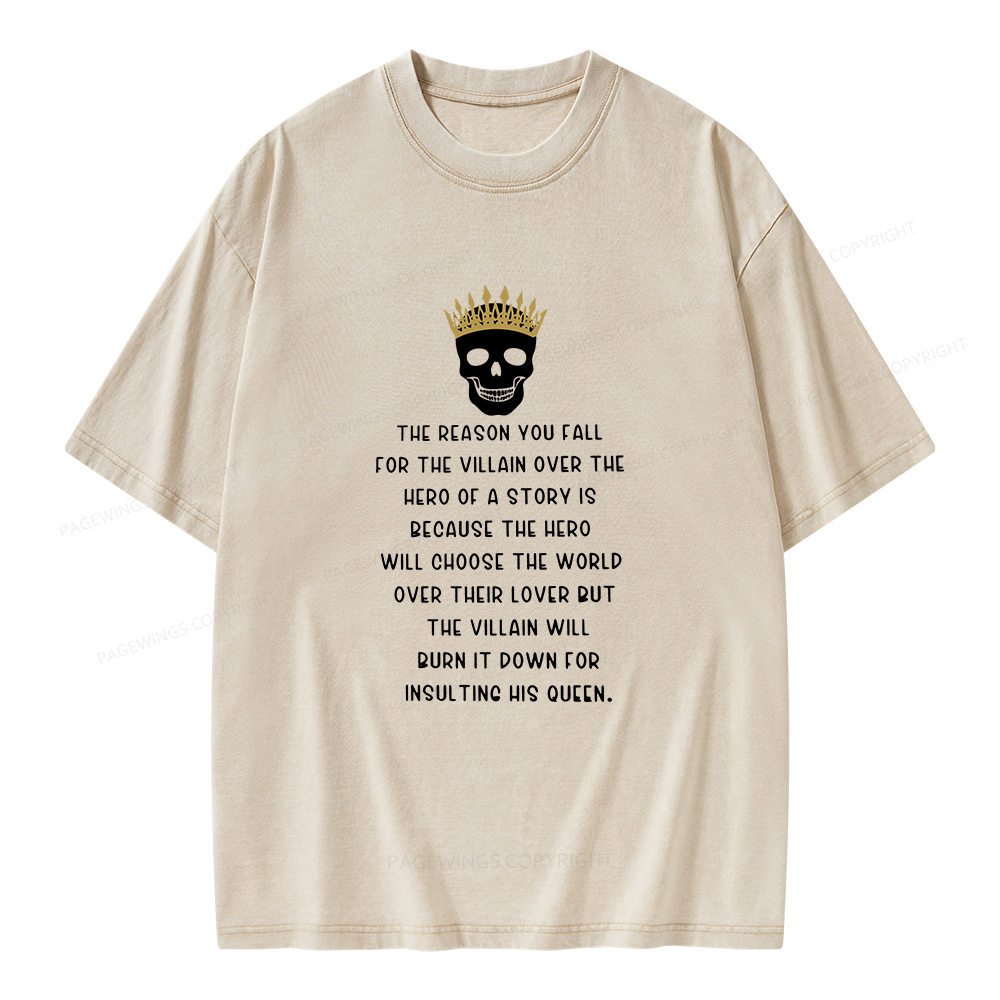 Pagewings Villain Unisex Washed T-shirt