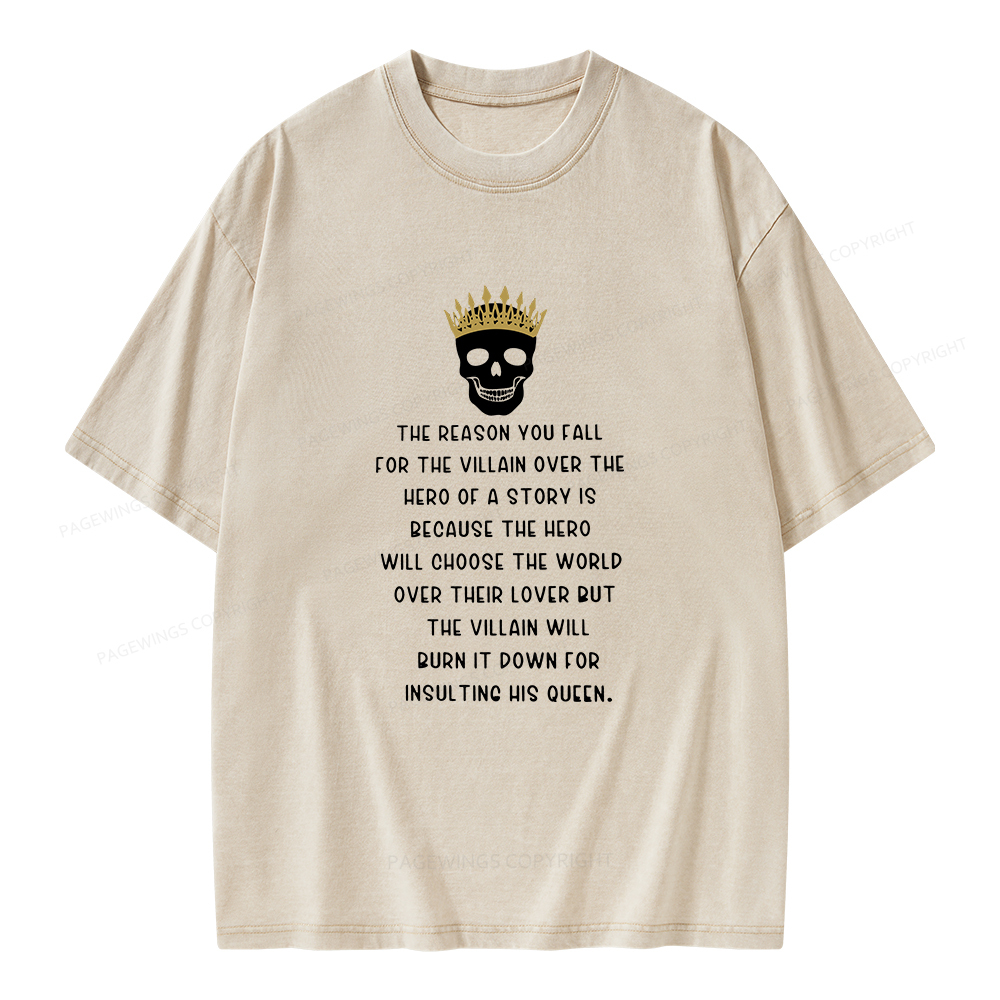 Pagewings Villain Unisex Washed T-shirt