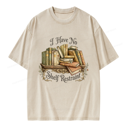 Pagewings I Have No Shelf Restraint Unisex Washed T-shirt