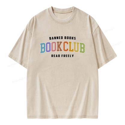 Pagewings Banned Book Book Club Unisex Washed T-shirt