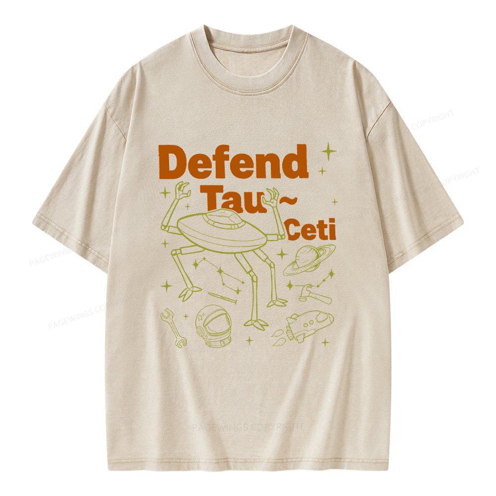 Pagewings Defend Tau Ceti Unisex Washed T-shirt