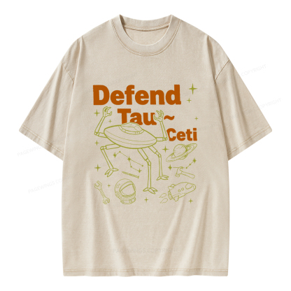 Pagewings Defend Tau Ceti Unisex Washed T-shirt
