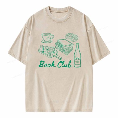 Pagewings Book Club Shirt Unisex Washed T-shirt