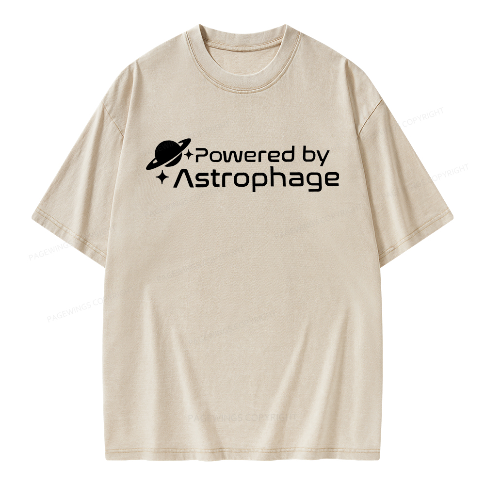 Pagewings Powered By Astrophag Unisex Washed T-shirt