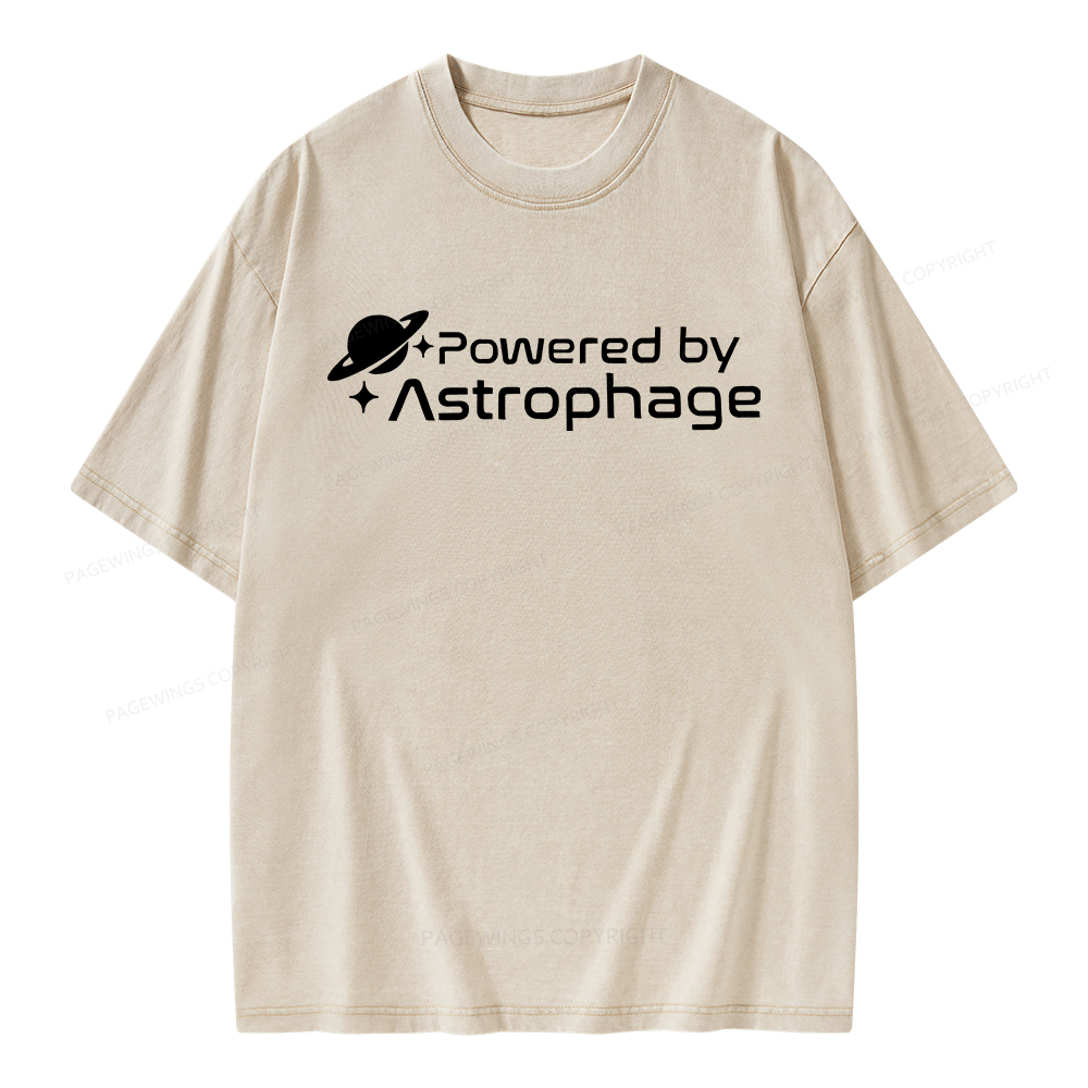 Pagewings Powered By Astrophag Unisex Washed T-shirt