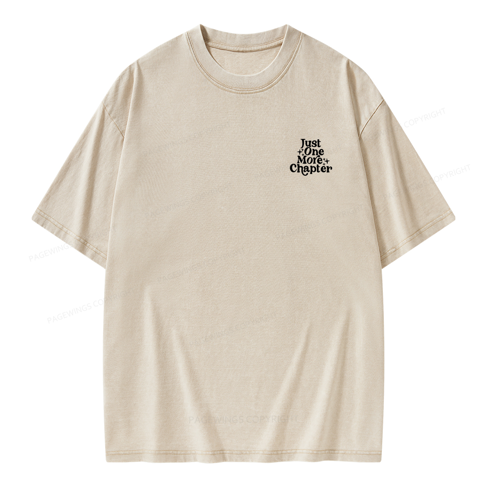 Pagewings Just One More Chapter Unisex Washed T-shirt