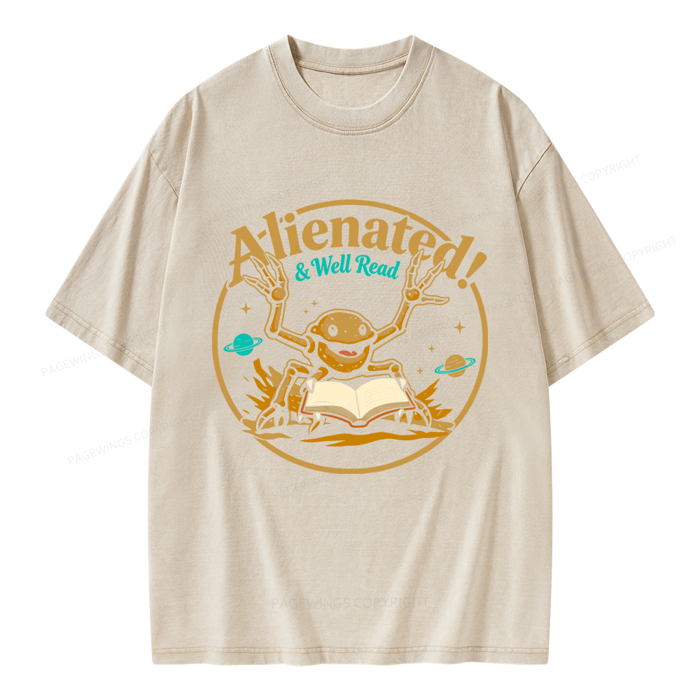Pagewings Alienated Well Read Unisex Washed T-shirt
