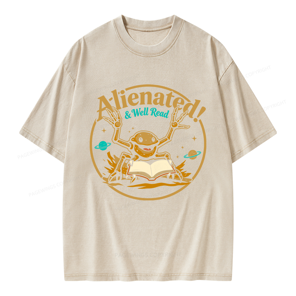 Pagewings Alienated Well Read Unisex Washed T-shirt