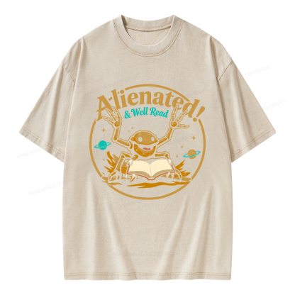 Pagewings Alienated Well Read Unisex Washed T-shirt