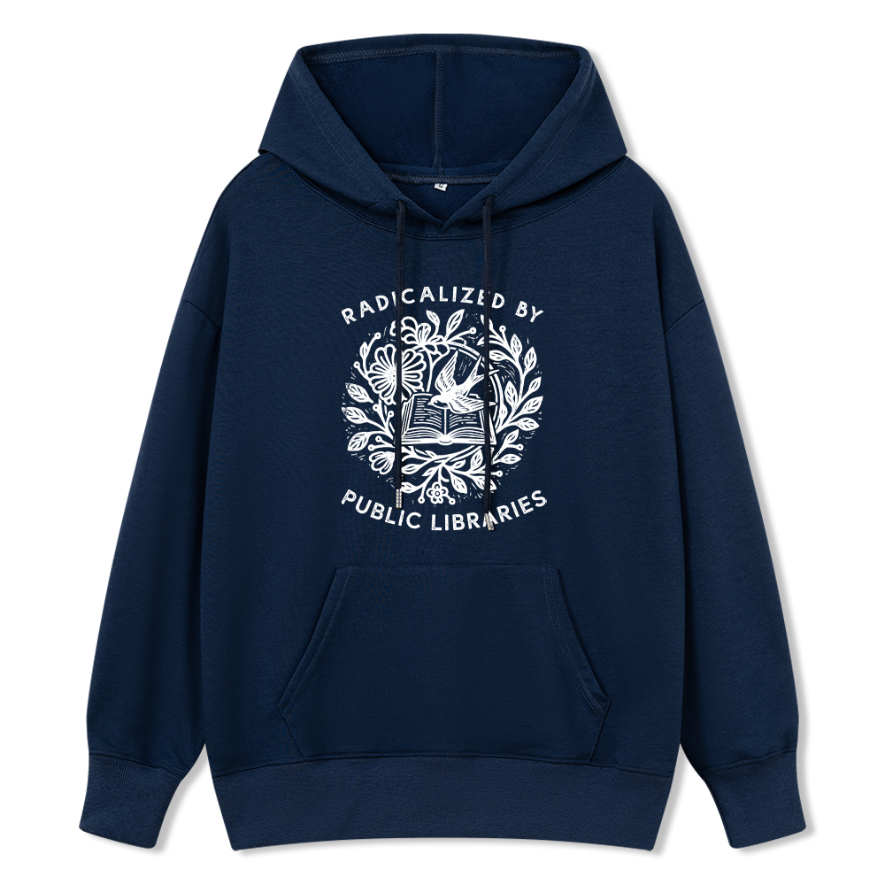 Pagewings Radicalized By Public Libraries Unisex Classic Hoodie