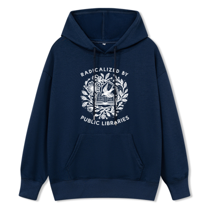Pagewings Radicalized By Public Libraries Unisex Classic Hoodie