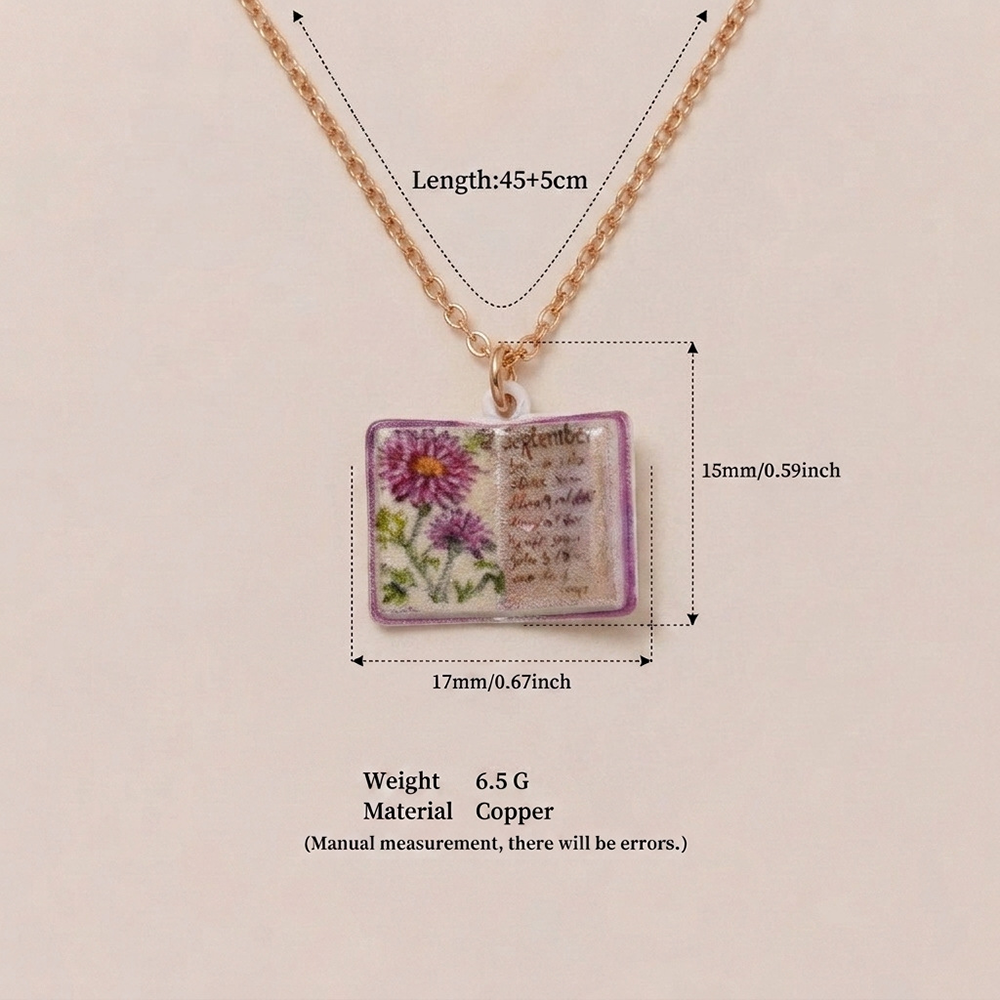 Pagewings Birth Flower Necklace