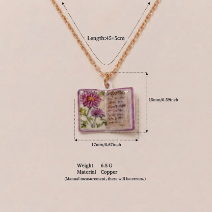 Pagewings Birth Flower Necklace