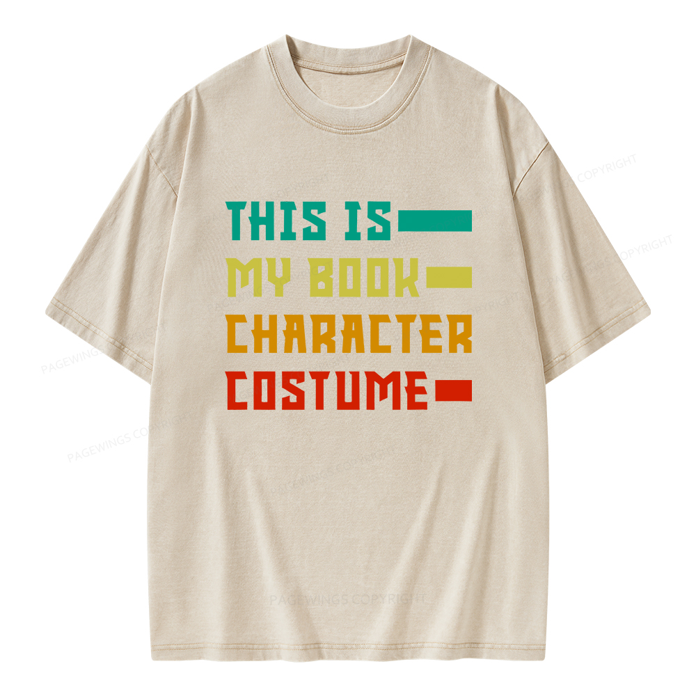 Pagewings This Is My Book Character Costume Unisex Washed T-shirt