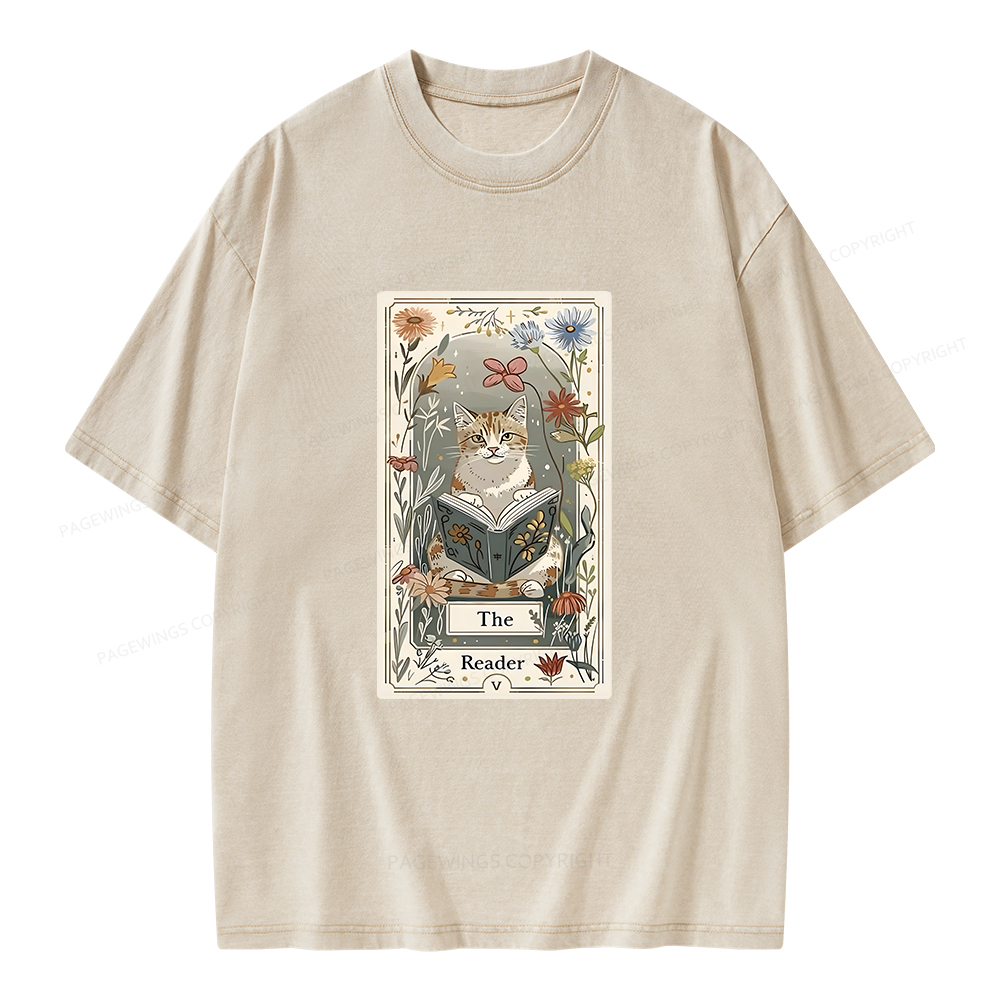 Pagewings The Reader Unisex Washed T-shirt