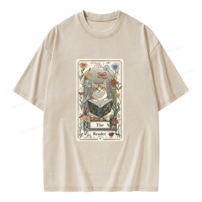 Pagewings The Reader Unisex Washed T-shirt