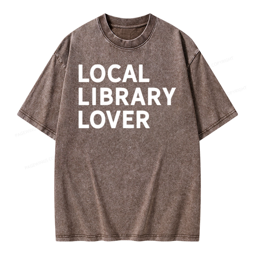 Pagewings Support Your Local Library Sweatshirt Unisex Washed T-shirt