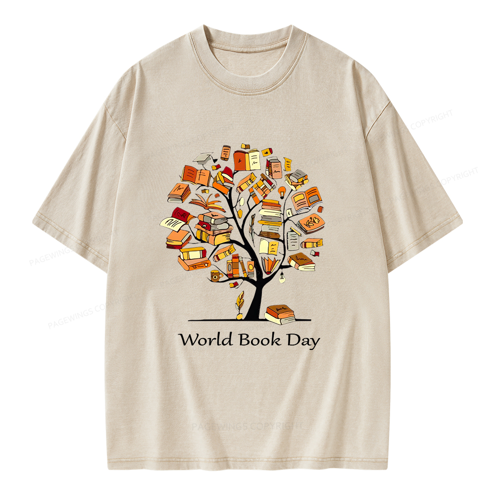 Pagewings World Book Day Unisex Washed T-shirt