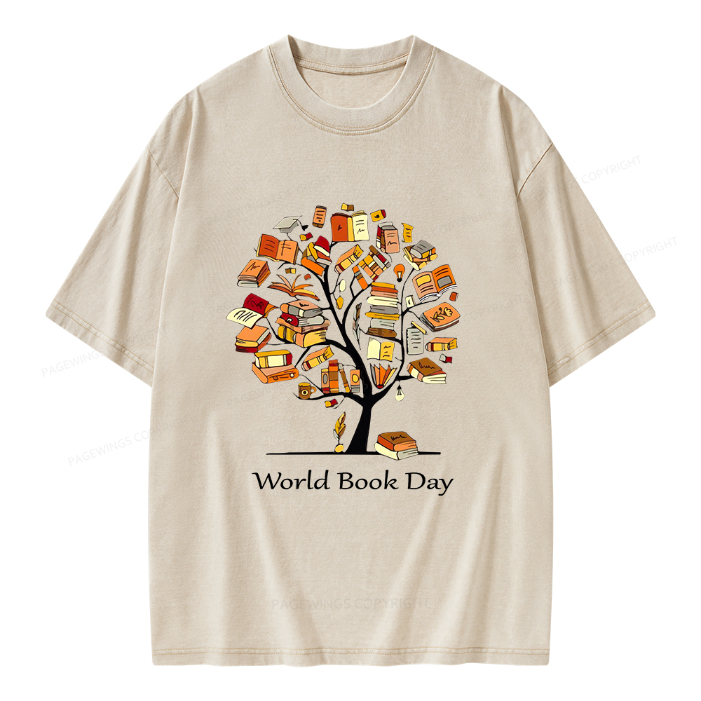 Pagewings World Book Day Unisex Washed T-shirt