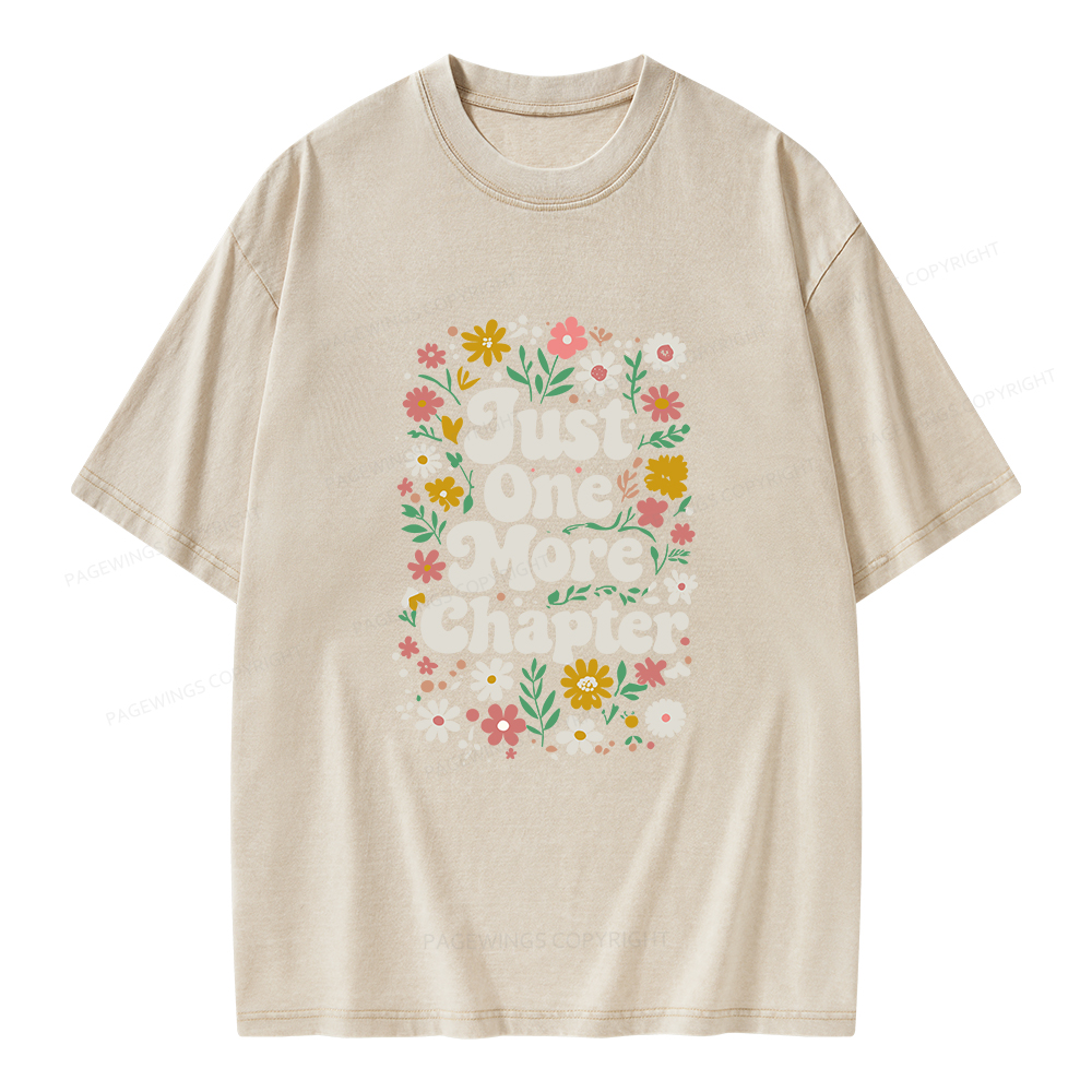 Pagewings Just One More Chapter Unisex Washed T-shirt